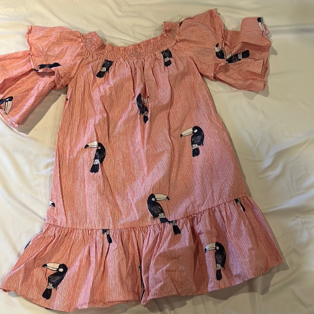 ZARA Toucan Off the Shoulder Dress